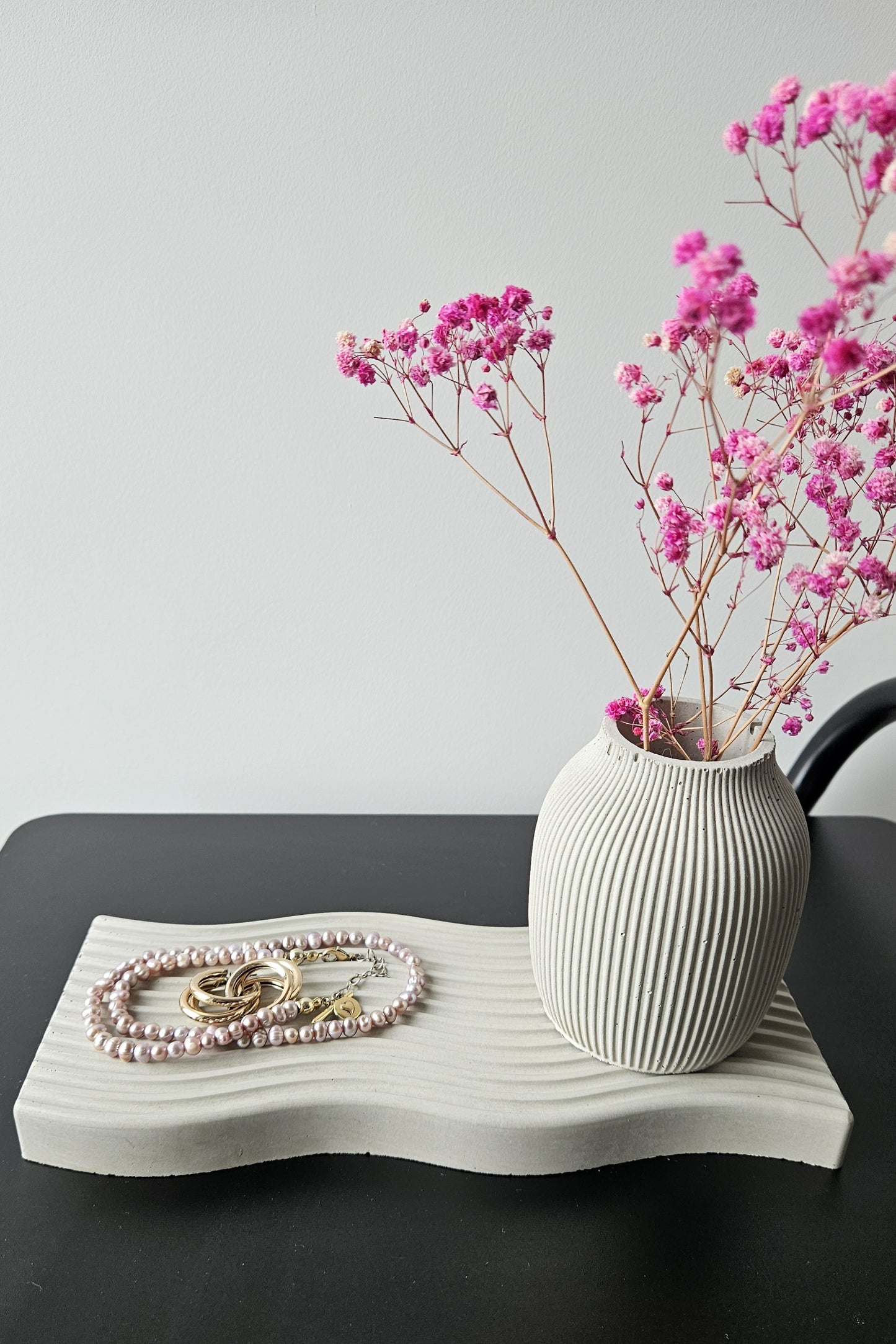 banguotas rankų darbo betoninis padėklas dekoracija