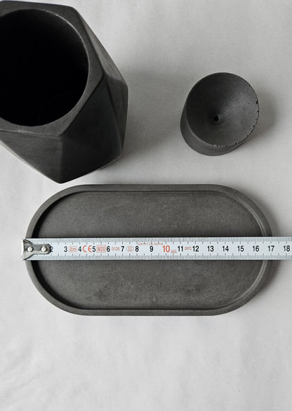 Vazelės ir smilkalinės rinkinys Black Elegance