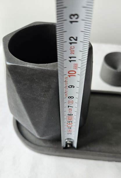 Vazelės ir smilkalinės rinkinys Black Elegance