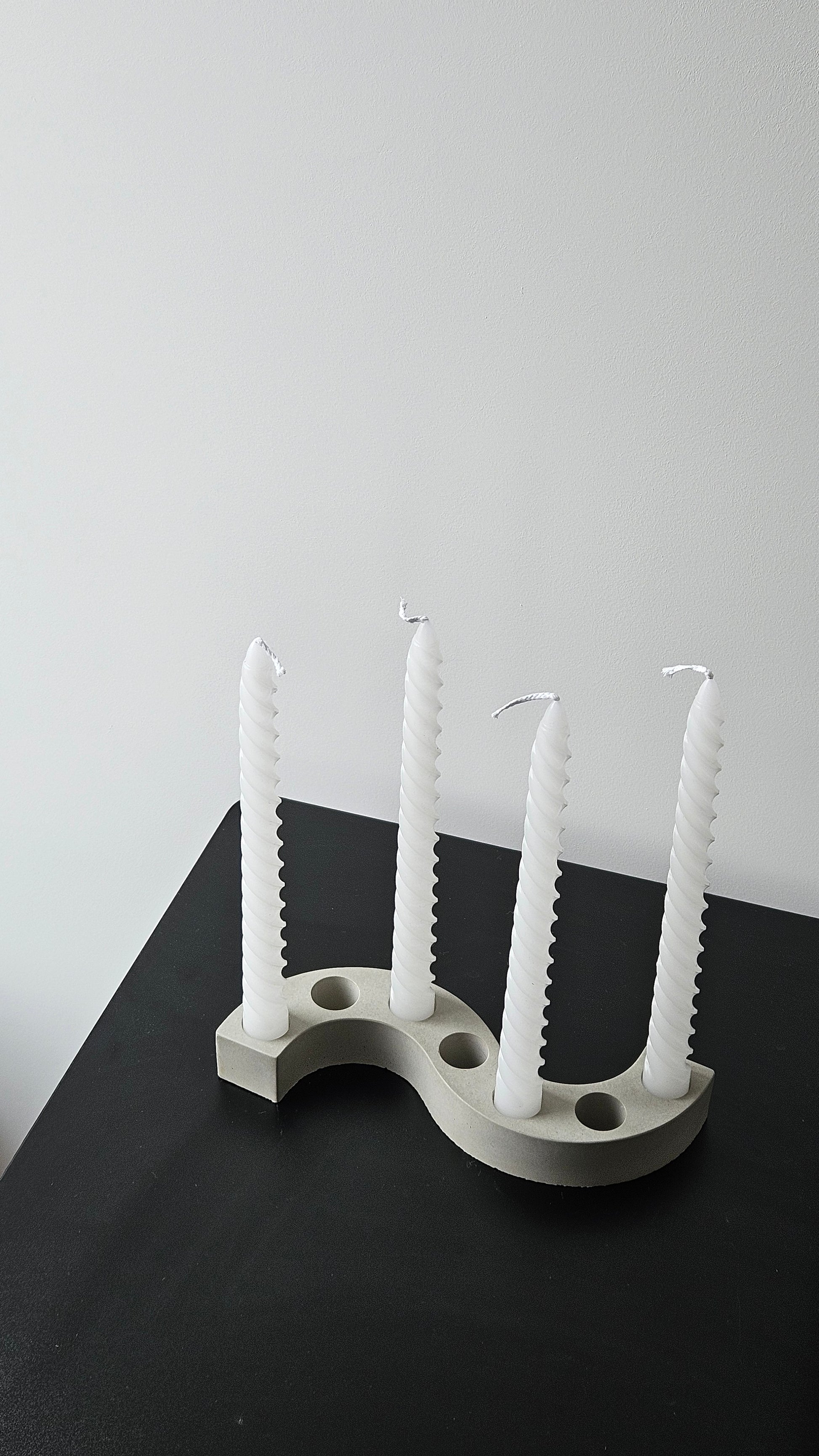 rankų darbo betono žvakidė