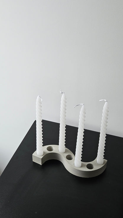 rankų darbo betono žvakidė