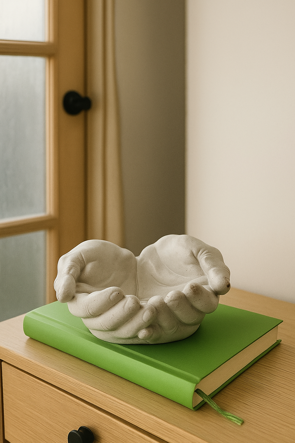 betoninė raktine rankos raktams monetoms