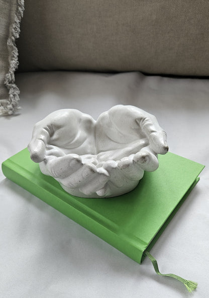 betoninė raktinė rankos dubuo samanoms monetoms