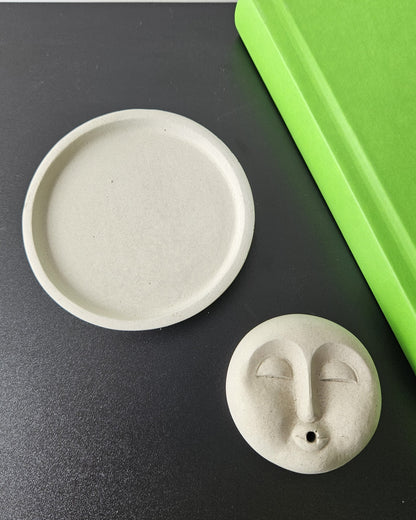 betoninė smilkalinė Om Mani