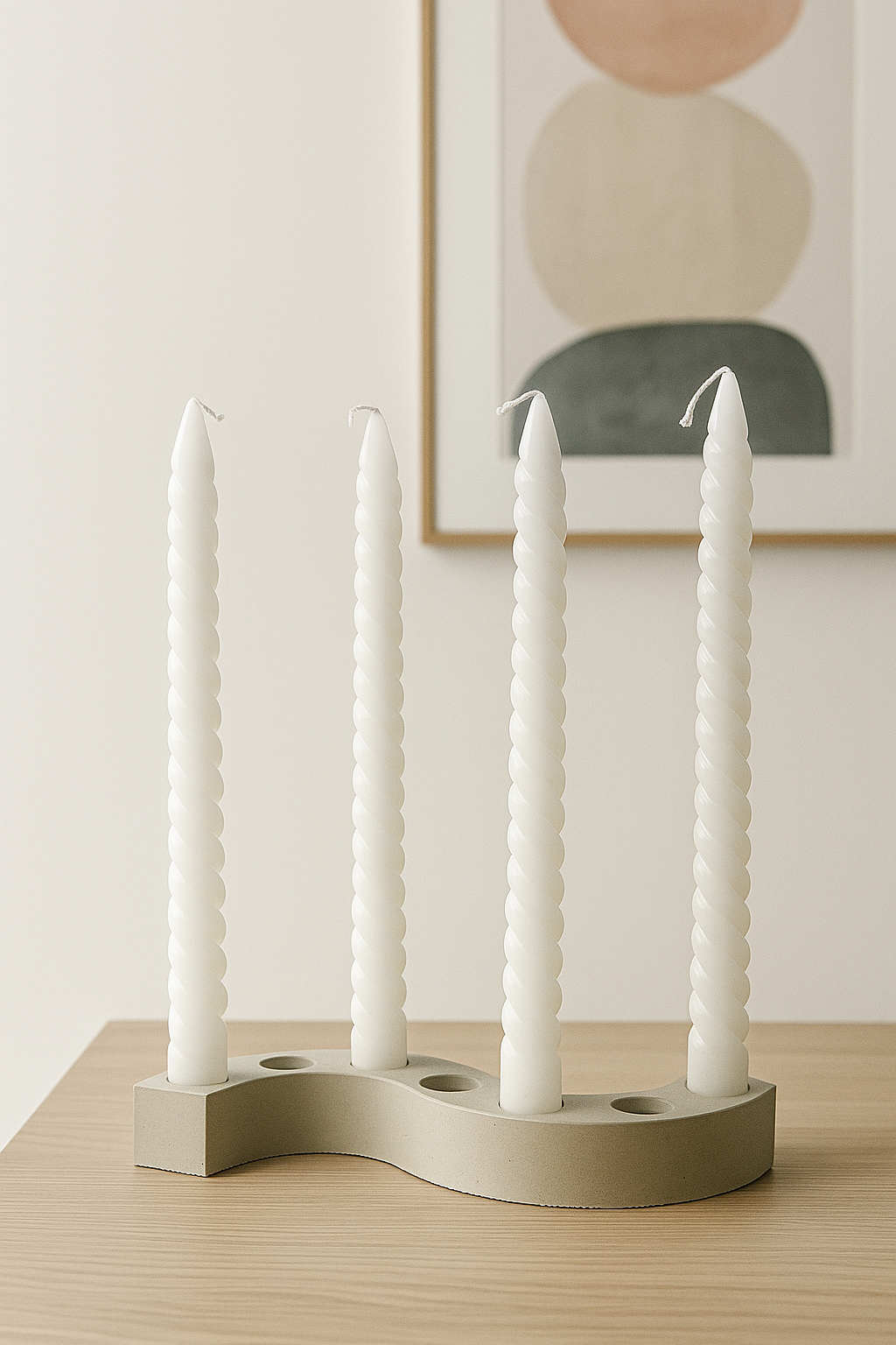 betoninė žvakidė vestuvėms, šventėms ar namams