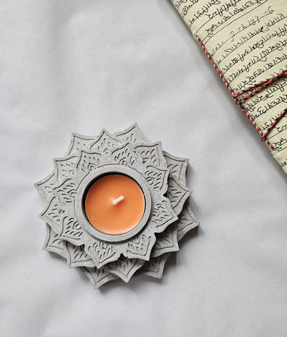 Betoninė žvakidė indiška