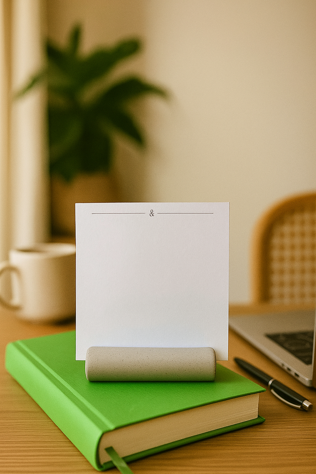 betoninis stovelis laikiklis atvirukui meniu rašteliams