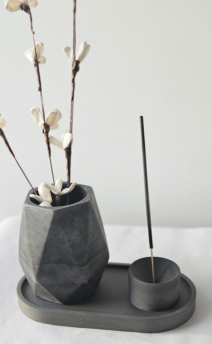 Vazelės ir smilkalinės rinkinys Black Elegance